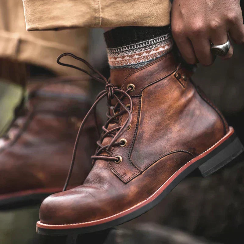Timo | Retro Luxe Heren Enkellaarzen