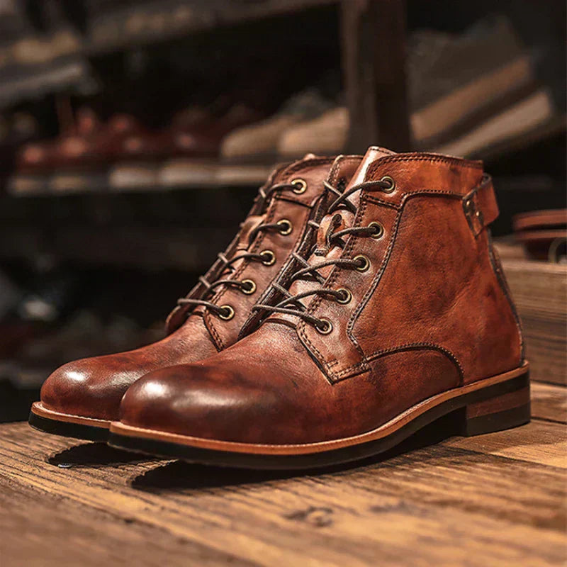 Timo | Retro Luxe Heren Enkellaarzen