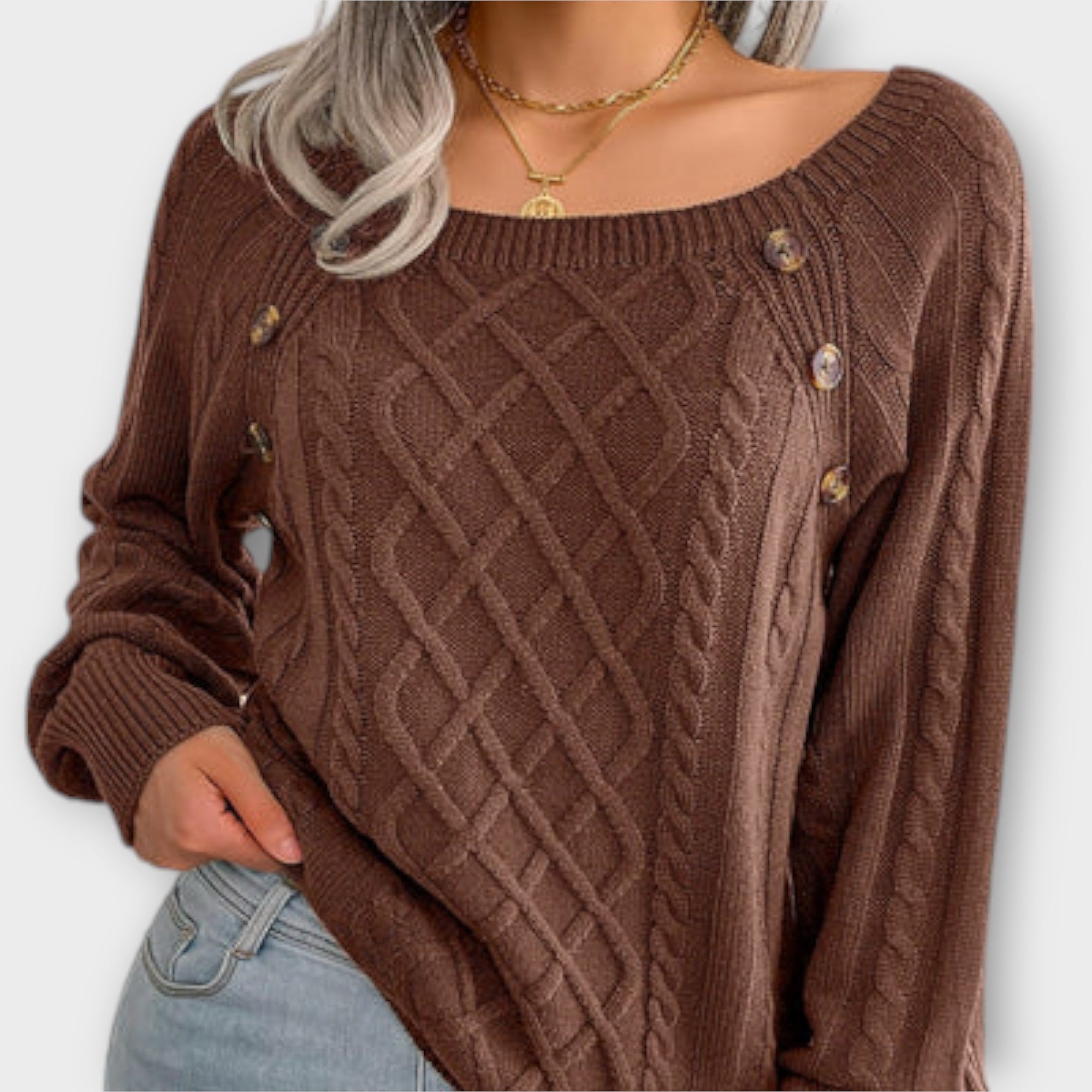 Stil&Co – Gebreide trui met knopen