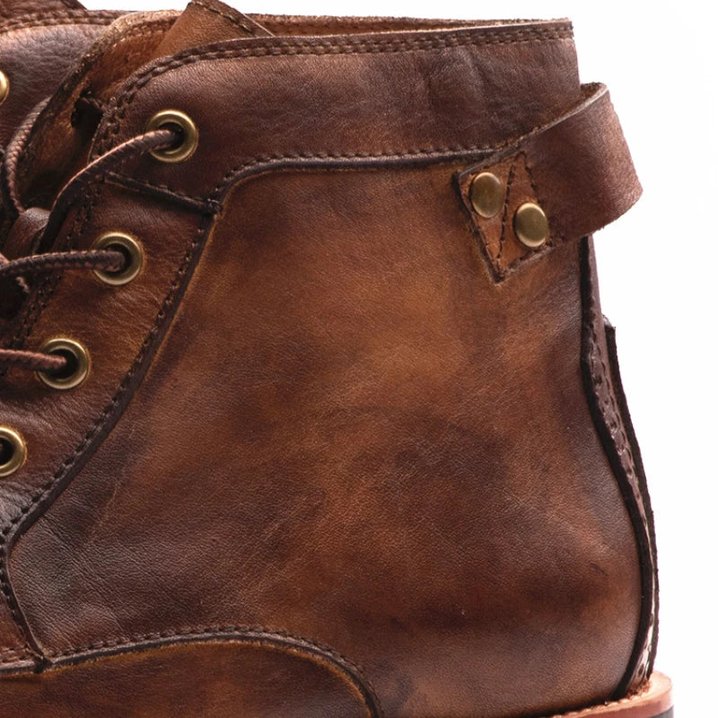 Timo | Retro Luxe Heren Enkellaarzen