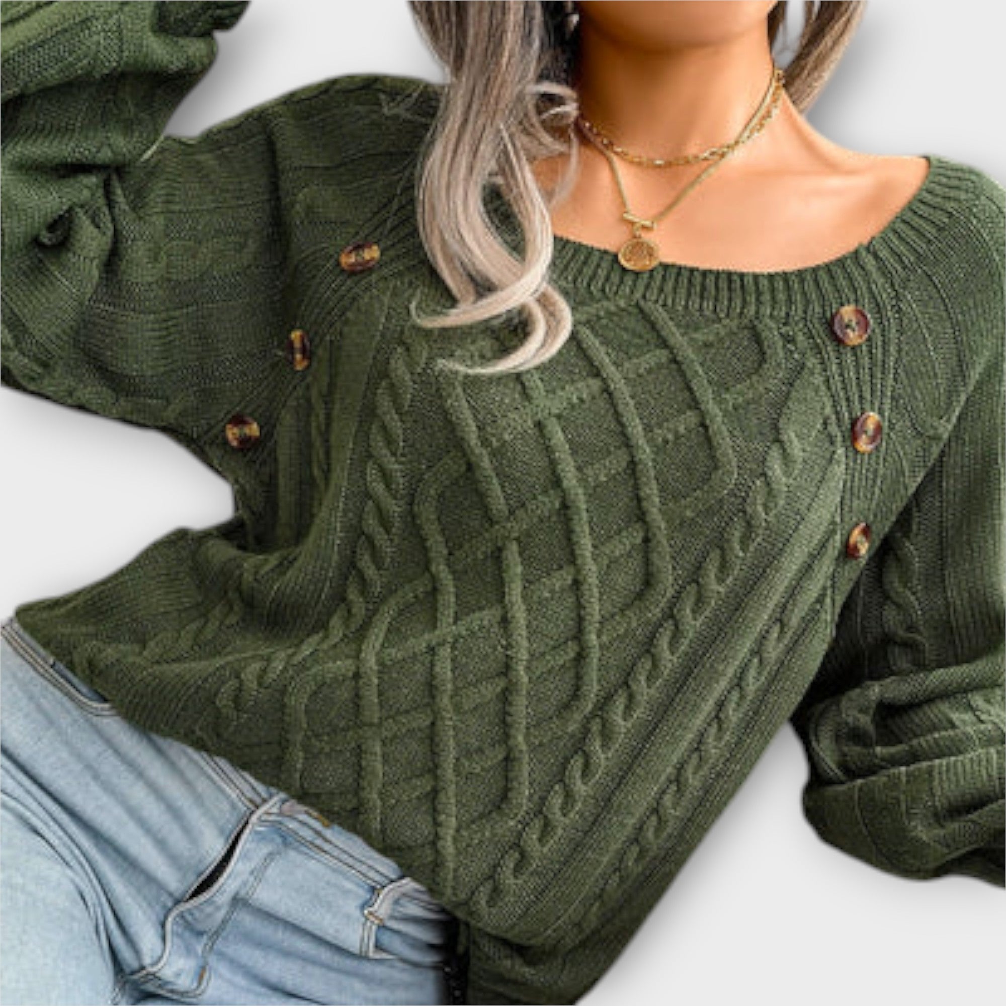 Stil&Co – Gebreide trui met knopen