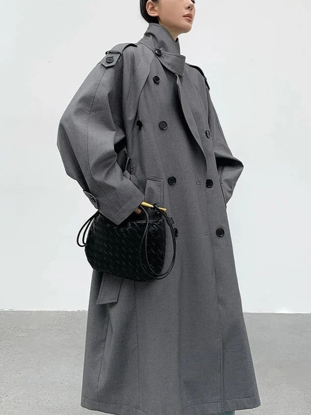 Tess | Oversized Khaki Trenchcoat
