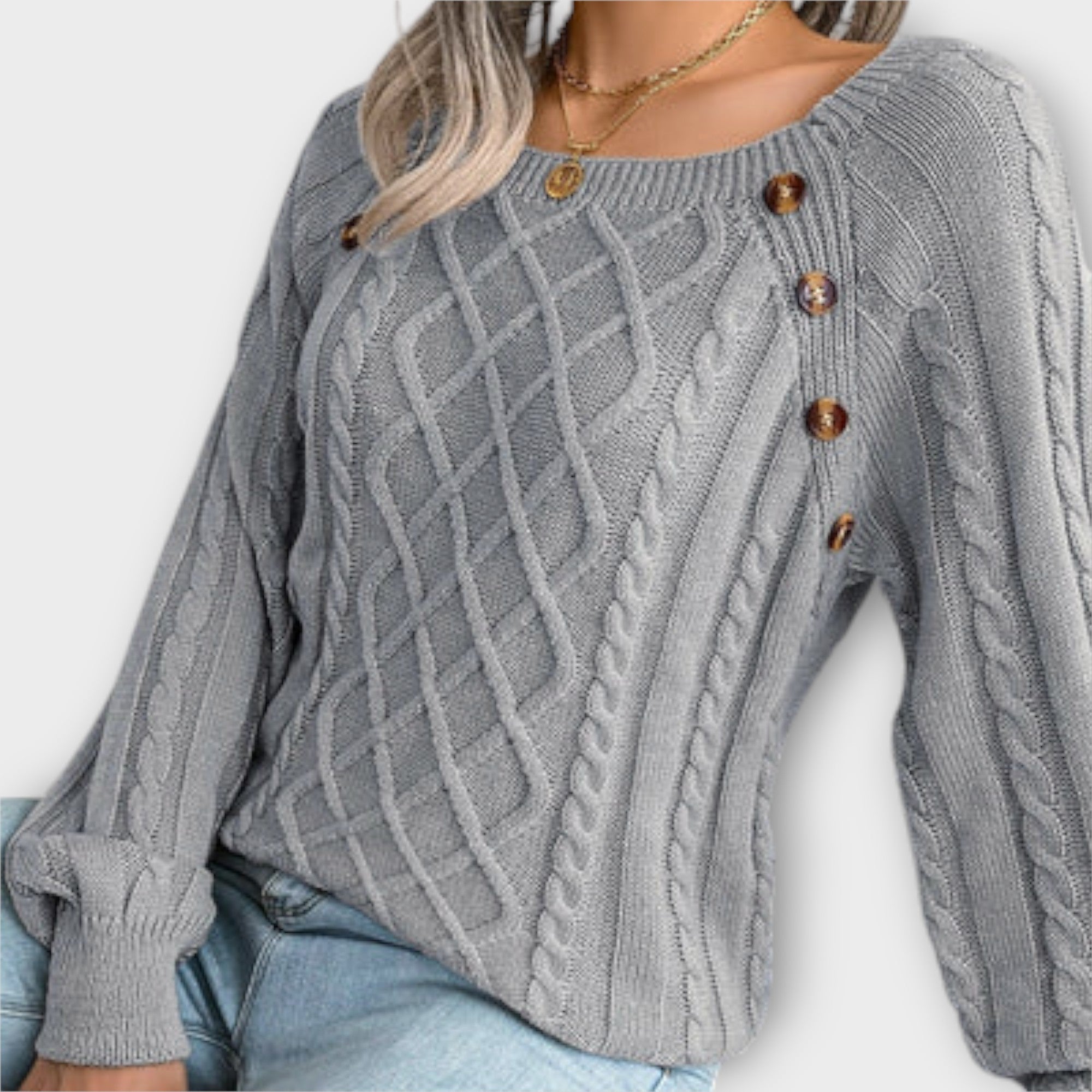 Stil&Co – Gebreide trui met knopen