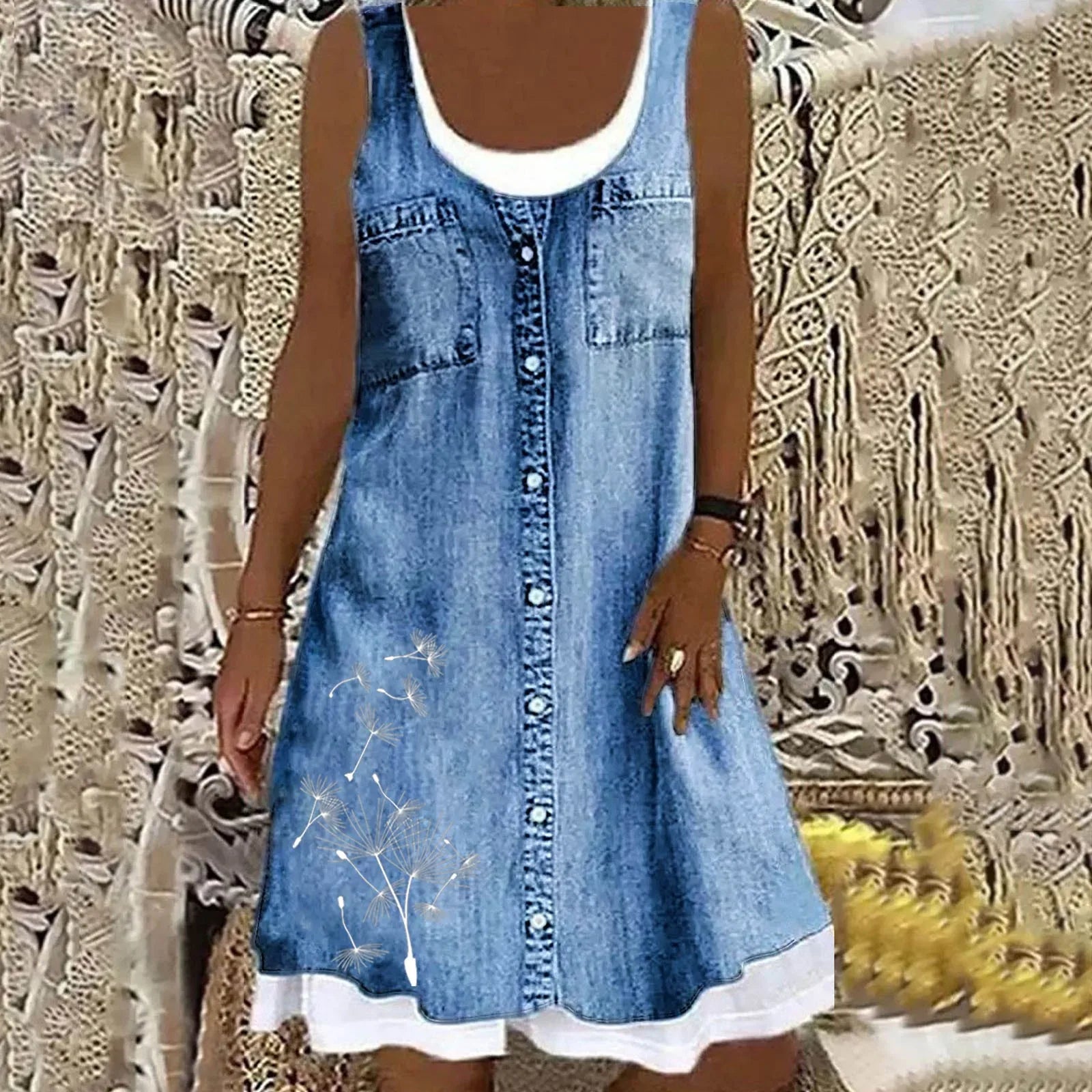 Viola | Zachte en Elegante Denimjurk