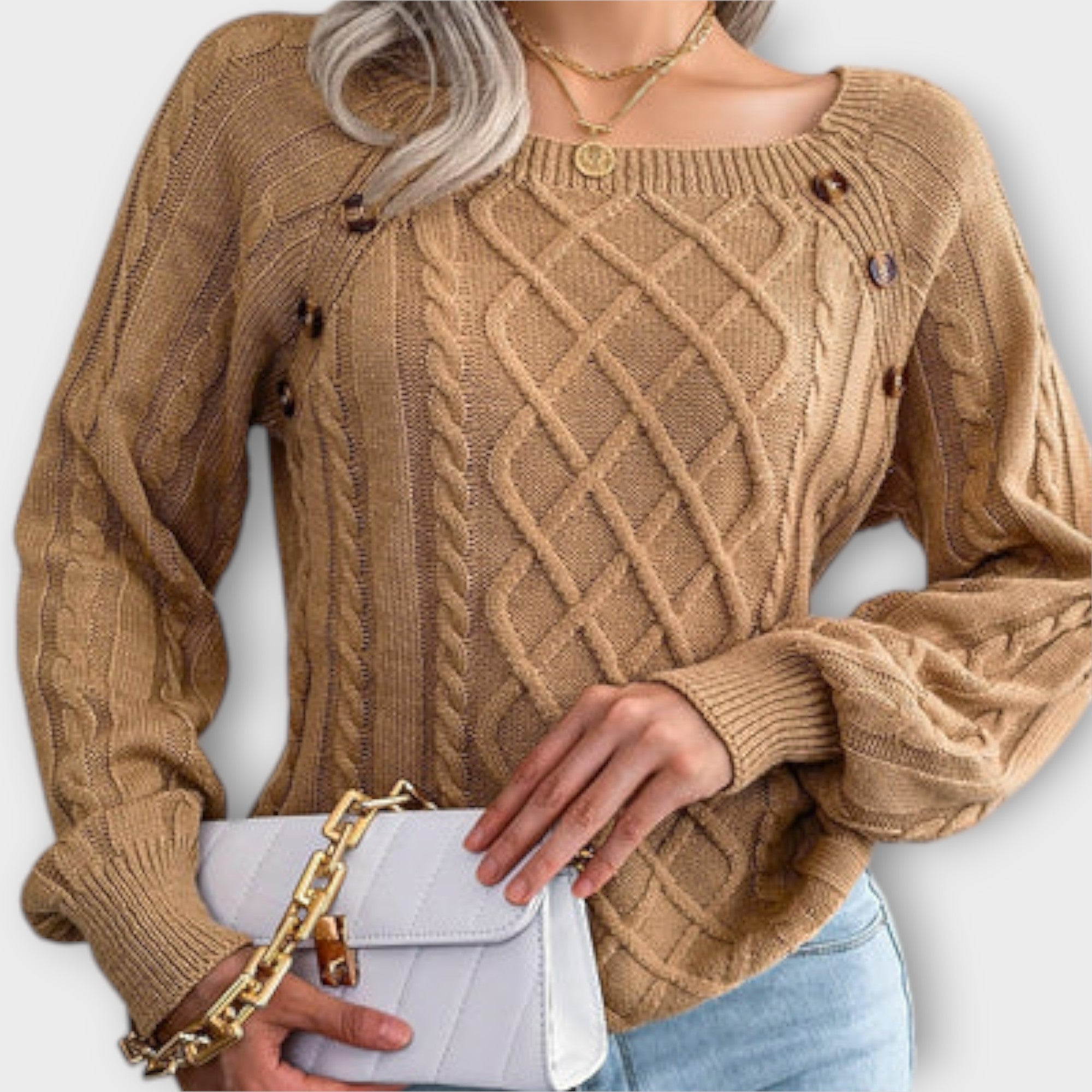 Stil&Co – Gebreide trui met knopen
