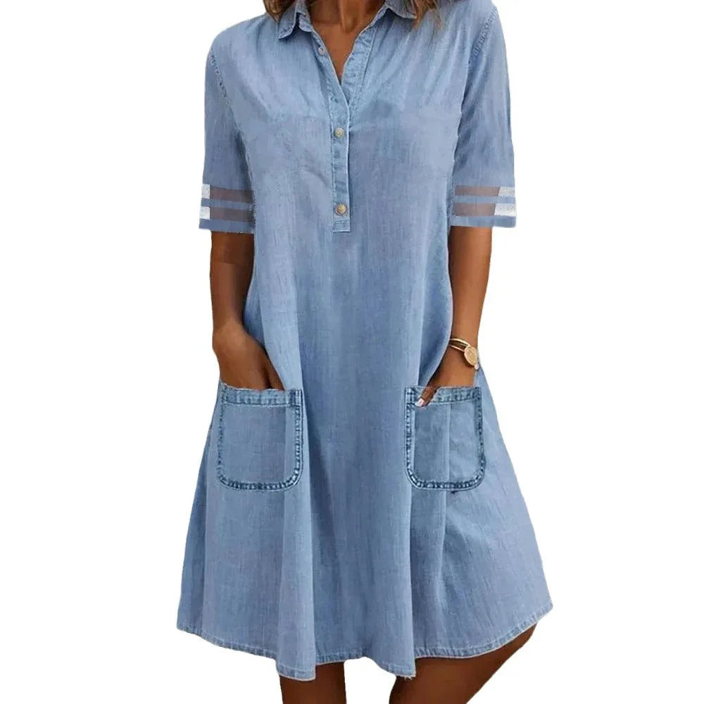 Ylva | Lichte en Luchtige Denimjurk