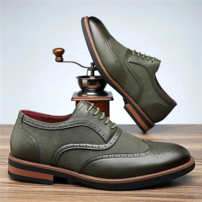 Bas – Brookfield Leren & Suède Oxford Schoenen