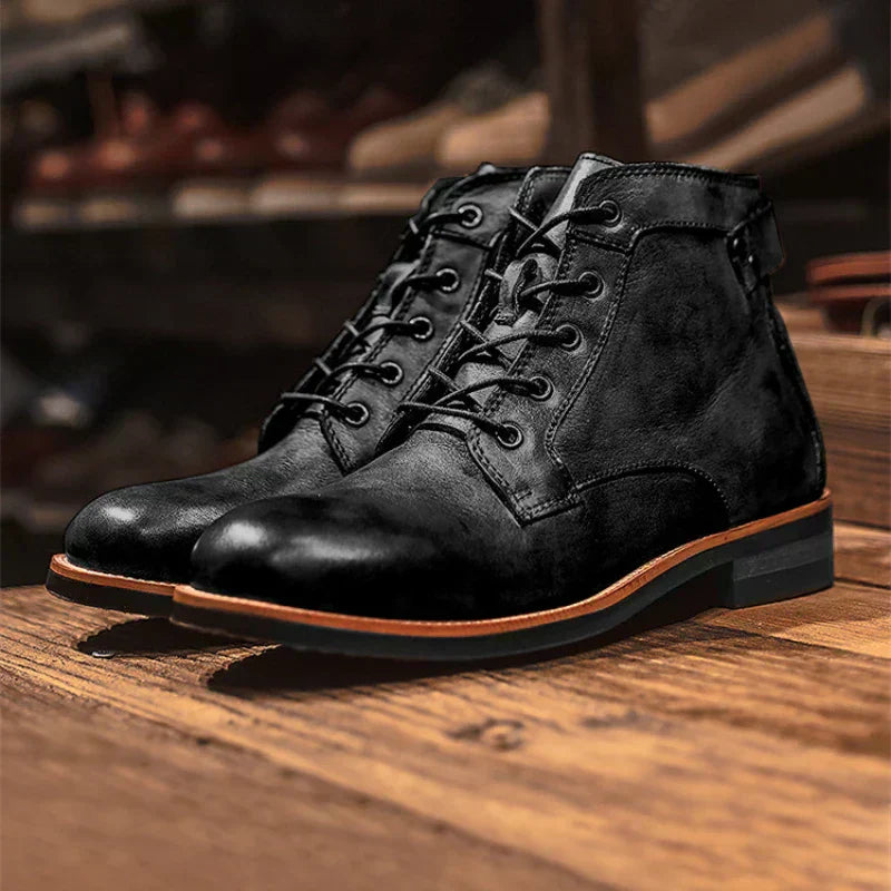 Timo | Retro Luxe Heren Enkellaarzen