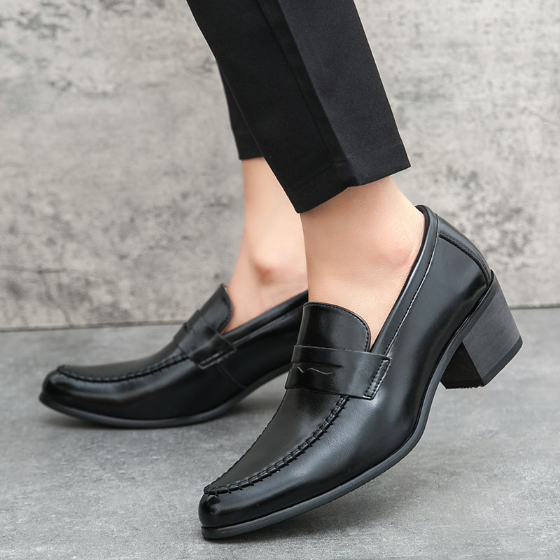Stil&Co | Leren mocassins met brede hak