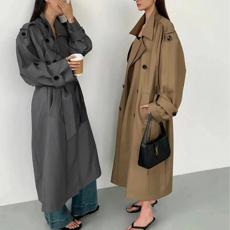 Tess | Oversized Khaki Trenchcoat