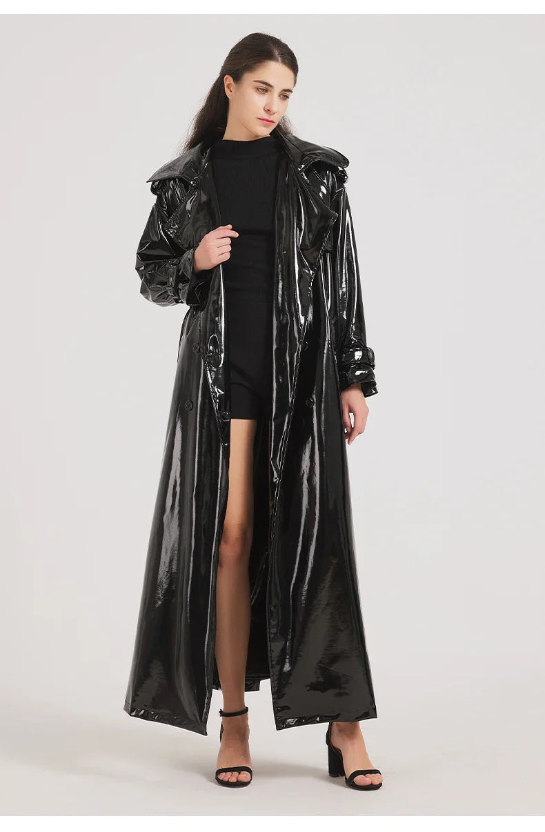 Josephine | Leren Trenchcoat