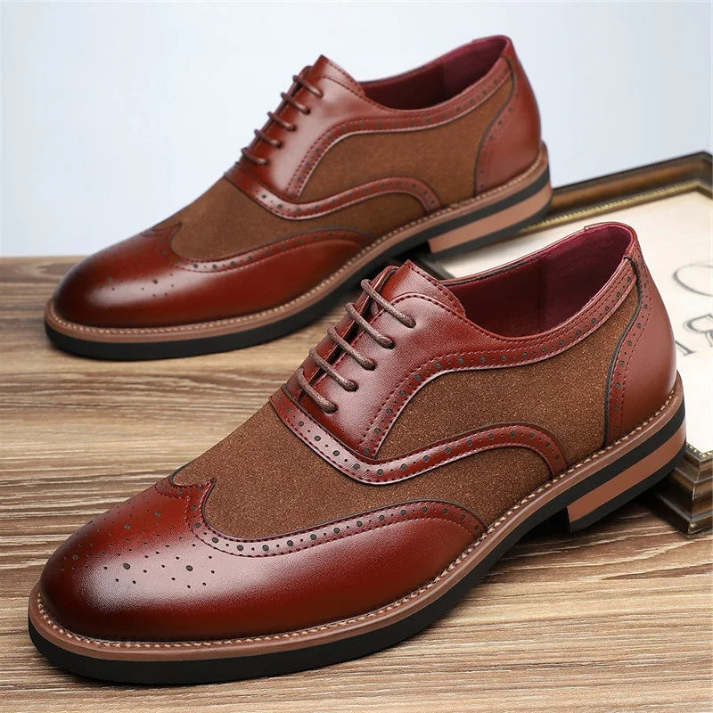 Bas – Brookfield Leren & Suède Oxford Schoenen