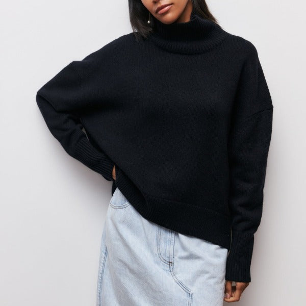 Avery - Pullover met hoge kraag