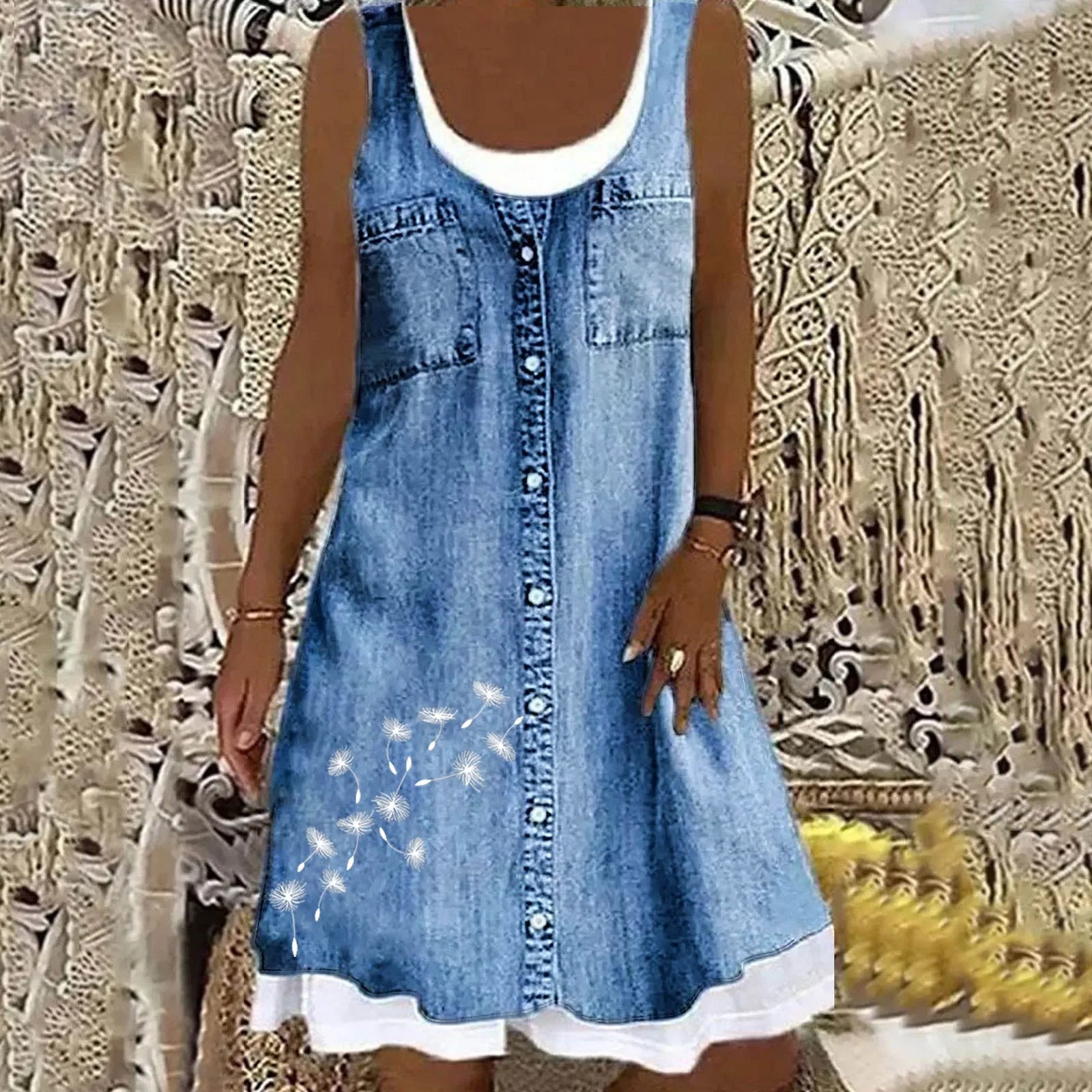 Viola | Zachte en Elegante Denimjurk