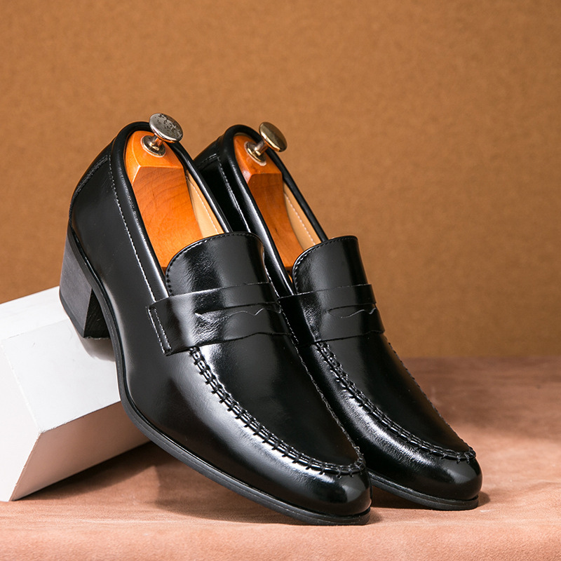 Stil&Co | Leren mocassins met brede hak