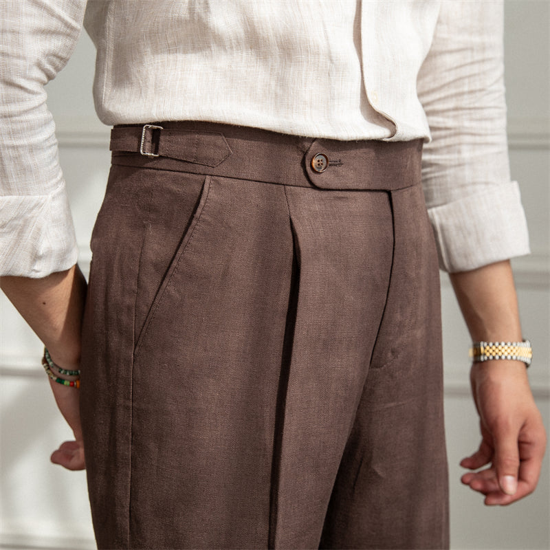 Stil&Co | Linnen broek met plooien