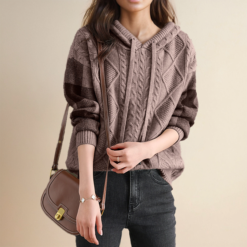 Tamsin - Trui met capuchon en elegant jacquardmotief