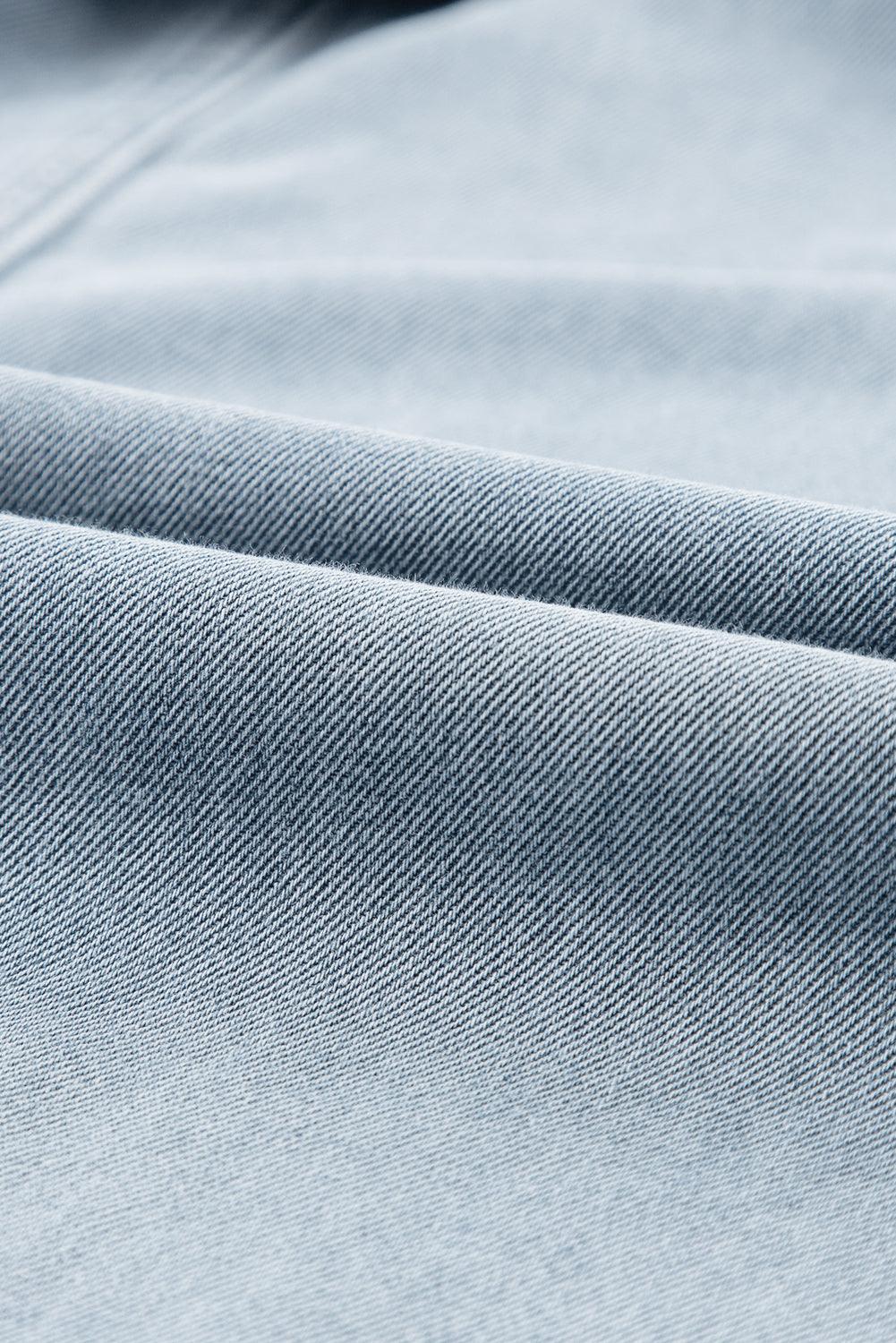 Isabeau | Denimjurk met Elegante, Korte Vleermuismouwen