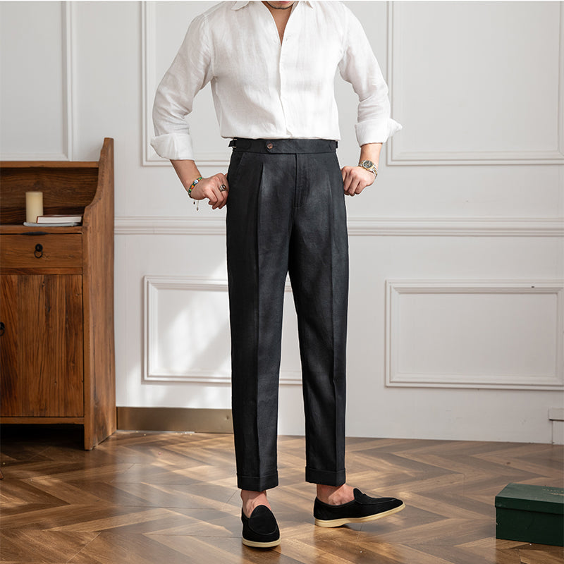 Stil&Co | Linnen broek met plooien