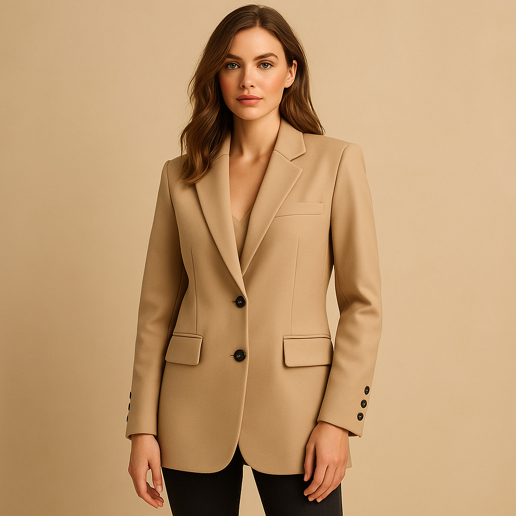 Rivka | Lange Blazer met Tijdloos Design voor Dames