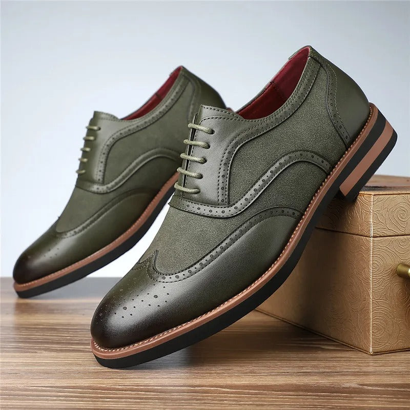 Bas – Brookfield Leren & Suède Oxford Schoenen