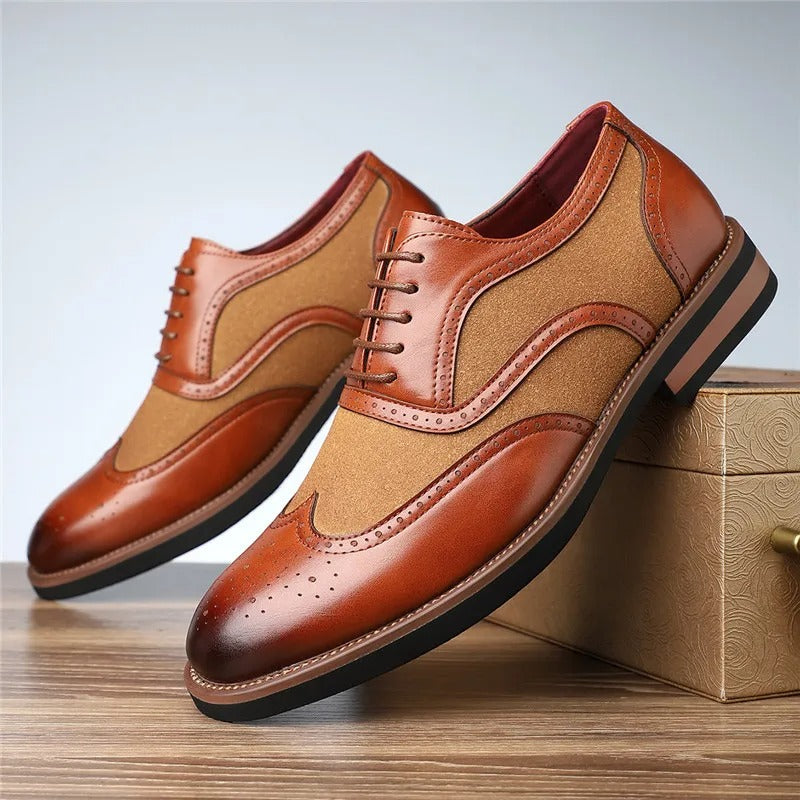 Bas – Brookfield Leren & Suède Oxford Schoenen