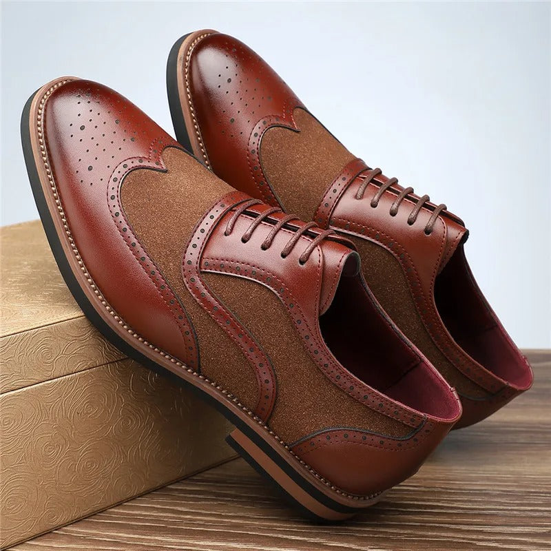 Bas – Brookfield Leren & Suède Oxford Schoenen