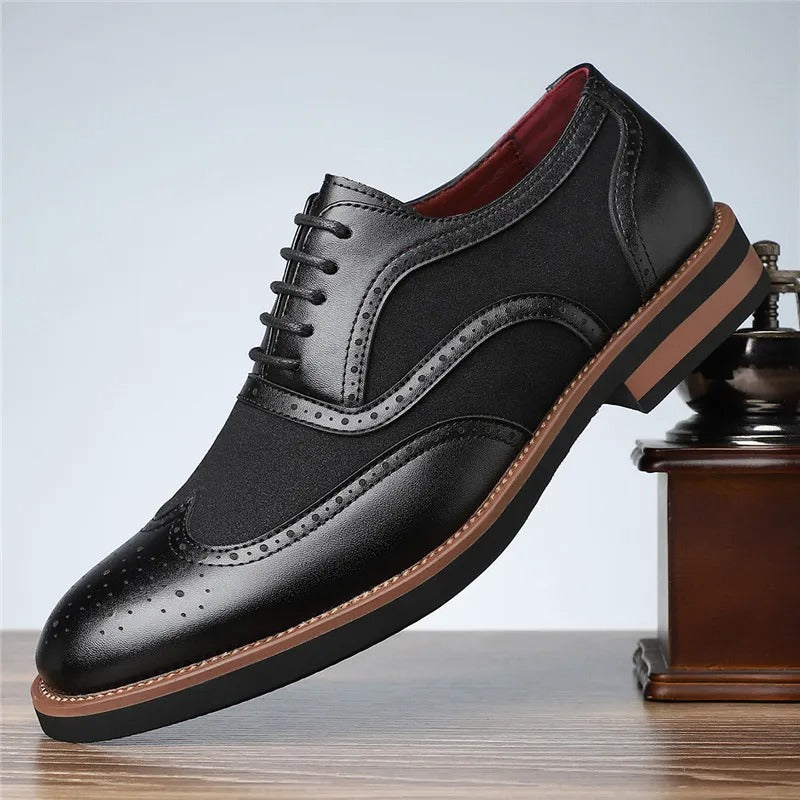 Bas – Brookfield Leren & Suède Oxford Schoenen
