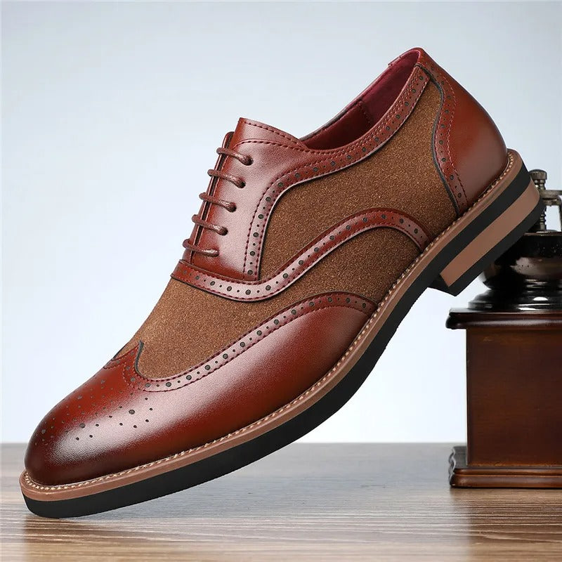 Bas – Brookfield Leren & Suède Oxford Schoenen