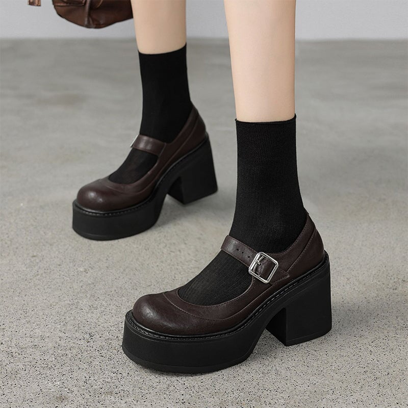 Pela leren pumps