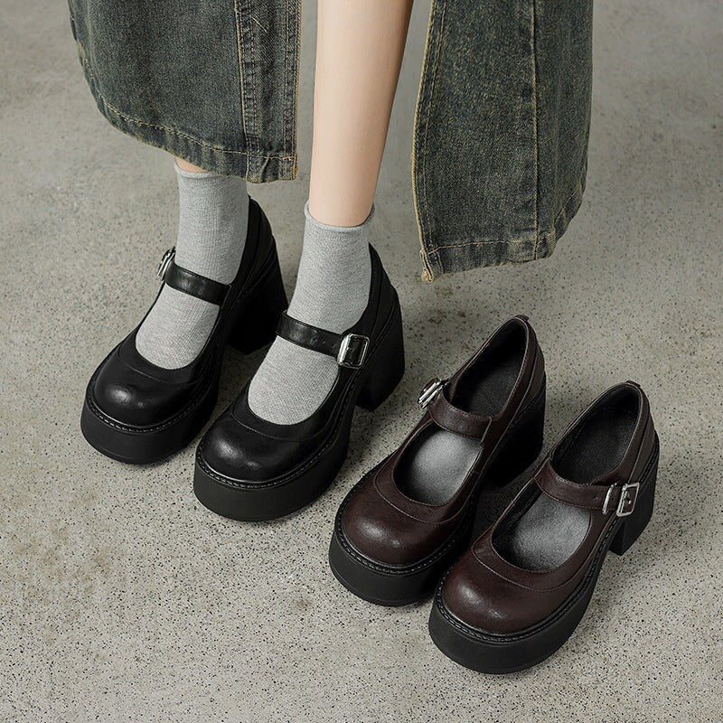 Pela leren pumps