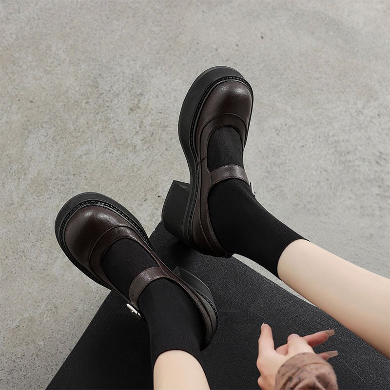Pela leren pumps