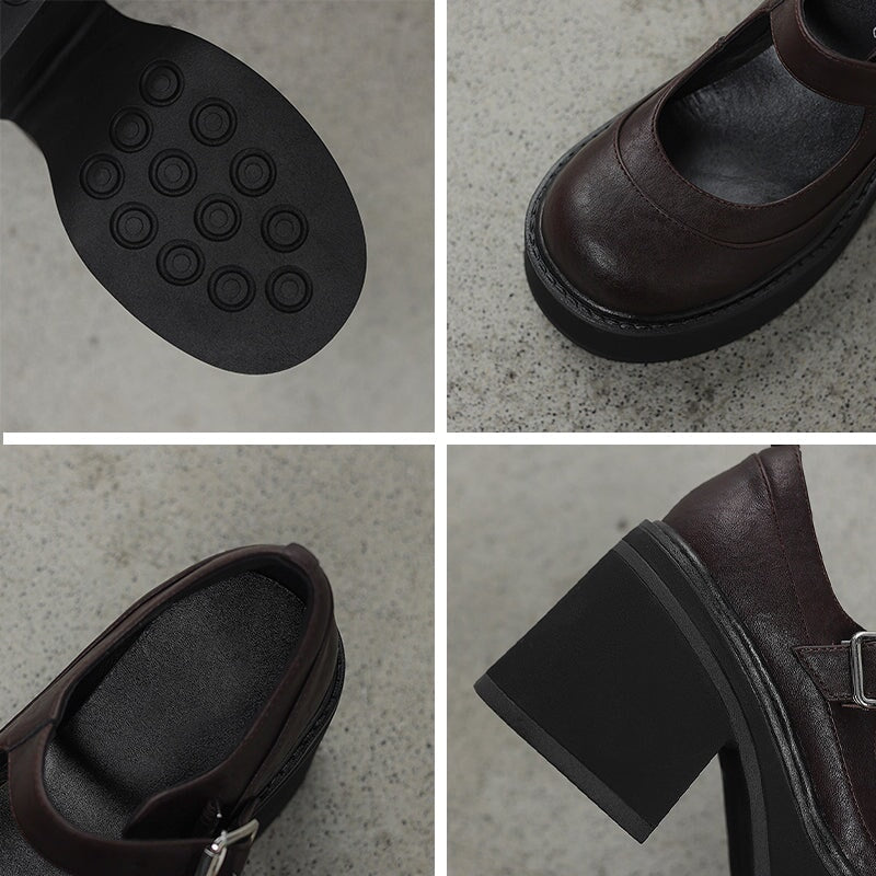 Pela leren pumps