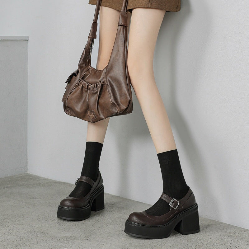 Pela leren pumps
