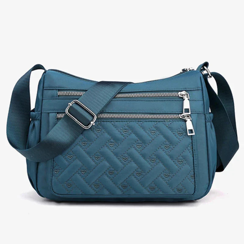 Noora™ | Nylon schoudertas met messenger