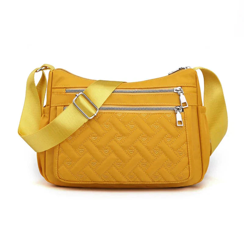 Noora™ | Nylon schoudertas met messenger