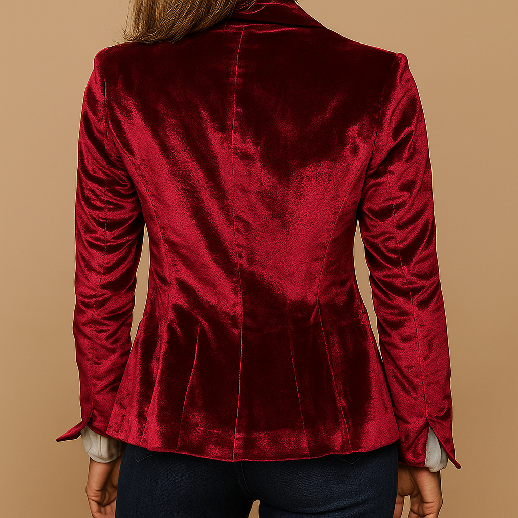 Rivka | Retro Slim Fit Blazer met Revers en Zakken voor Dames