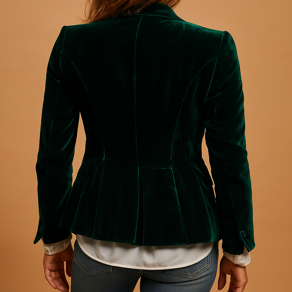 Rivka | Retro Slim Fit Blazer met Revers en Zakken voor Dames