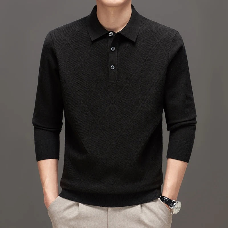 Stil&Co | Gebreide polo met ruitpatroon