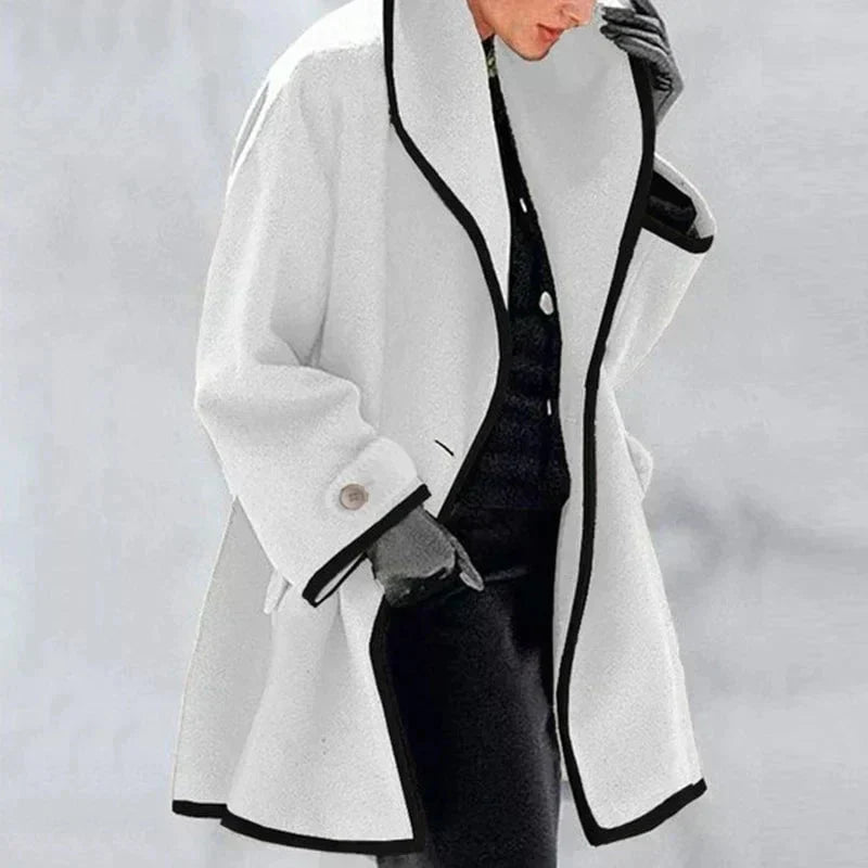 Casey | Wolcoat met Contrasterende Bies