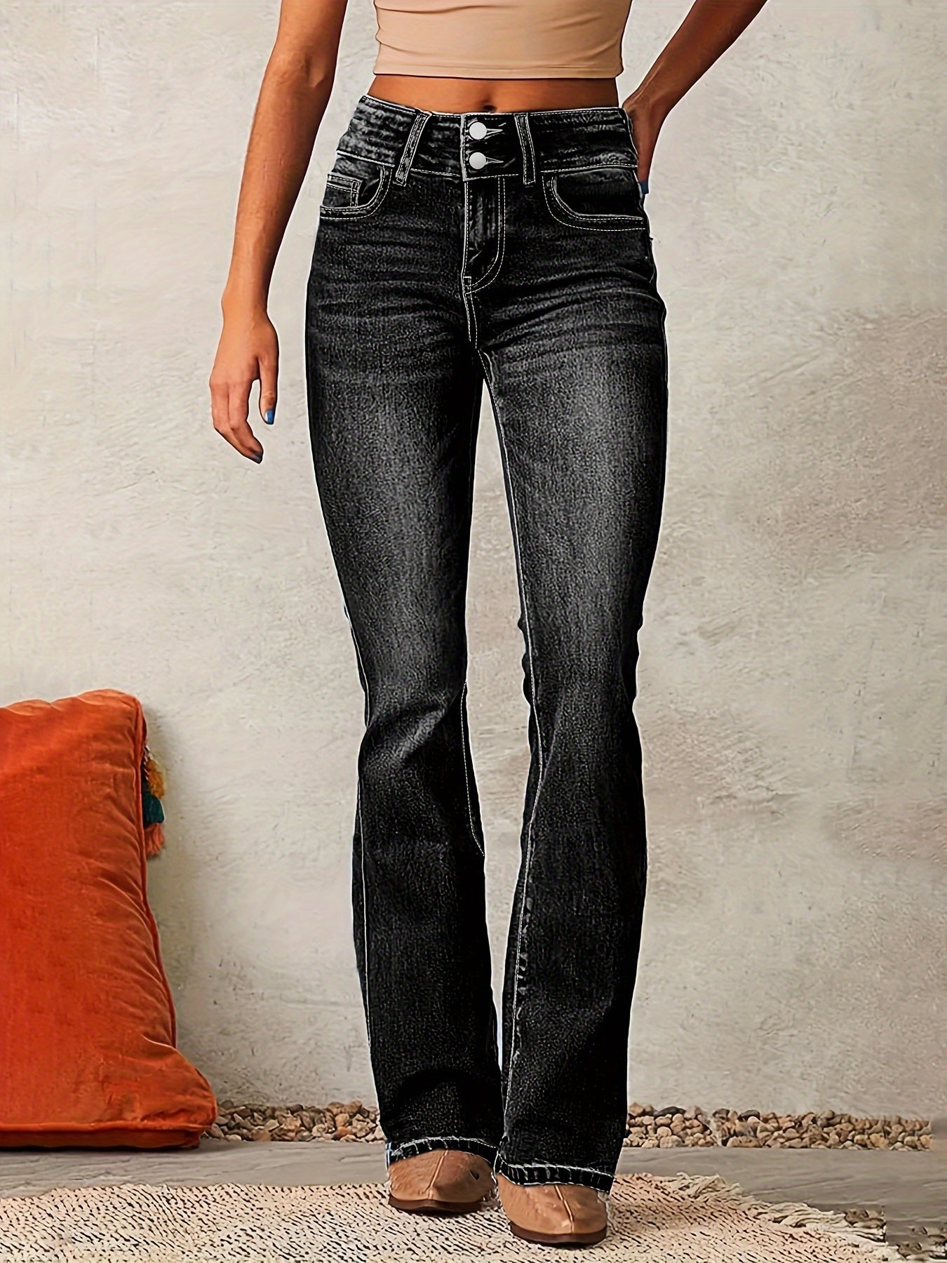 Aya™ | High-waist flared jeans