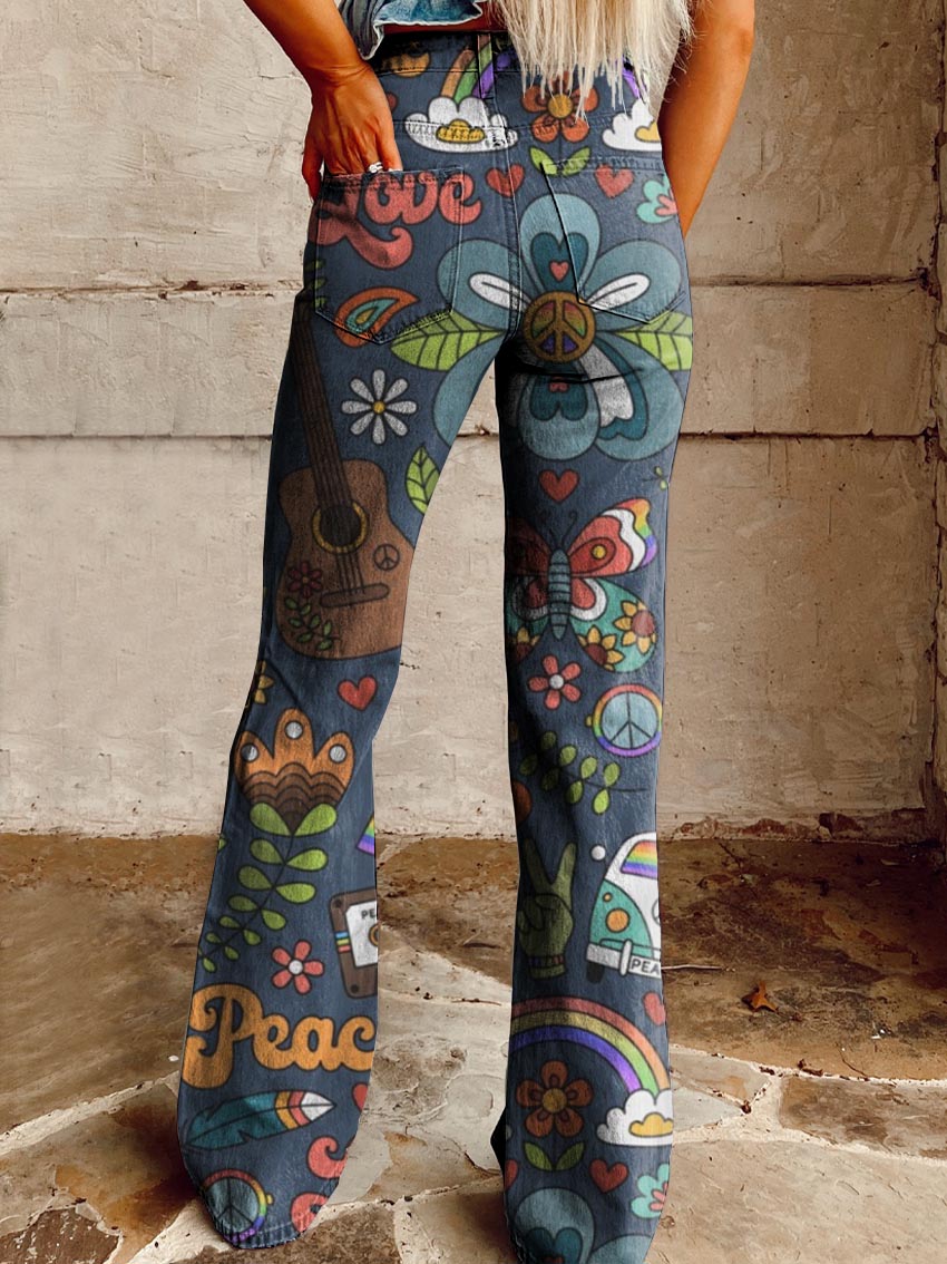 Fresina | Vrede & Liefde Flare Broek