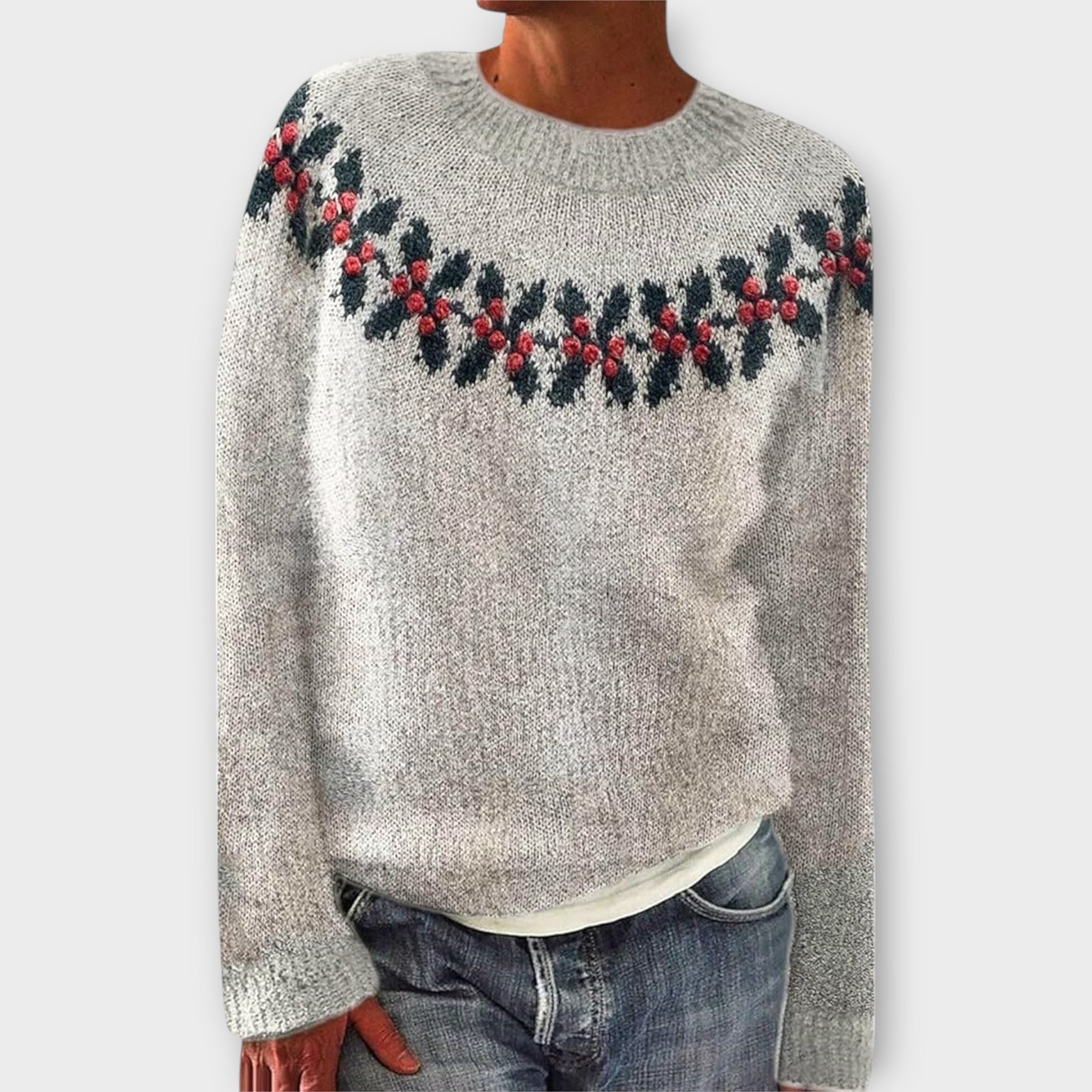 Simone – Comfortabele Kerst Herfsttrui van Premium Wolmix