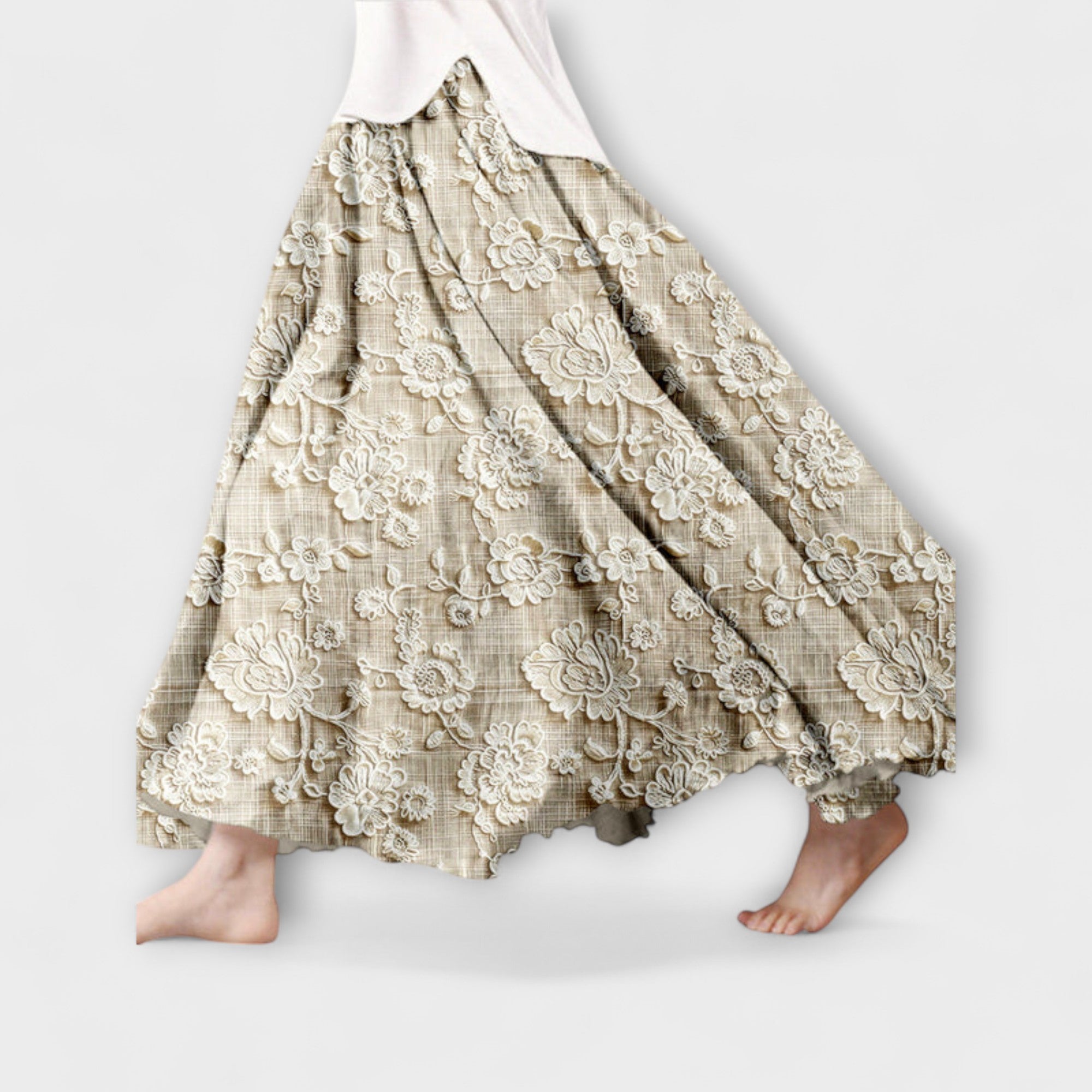 Ava - Rock with floral lace pattern