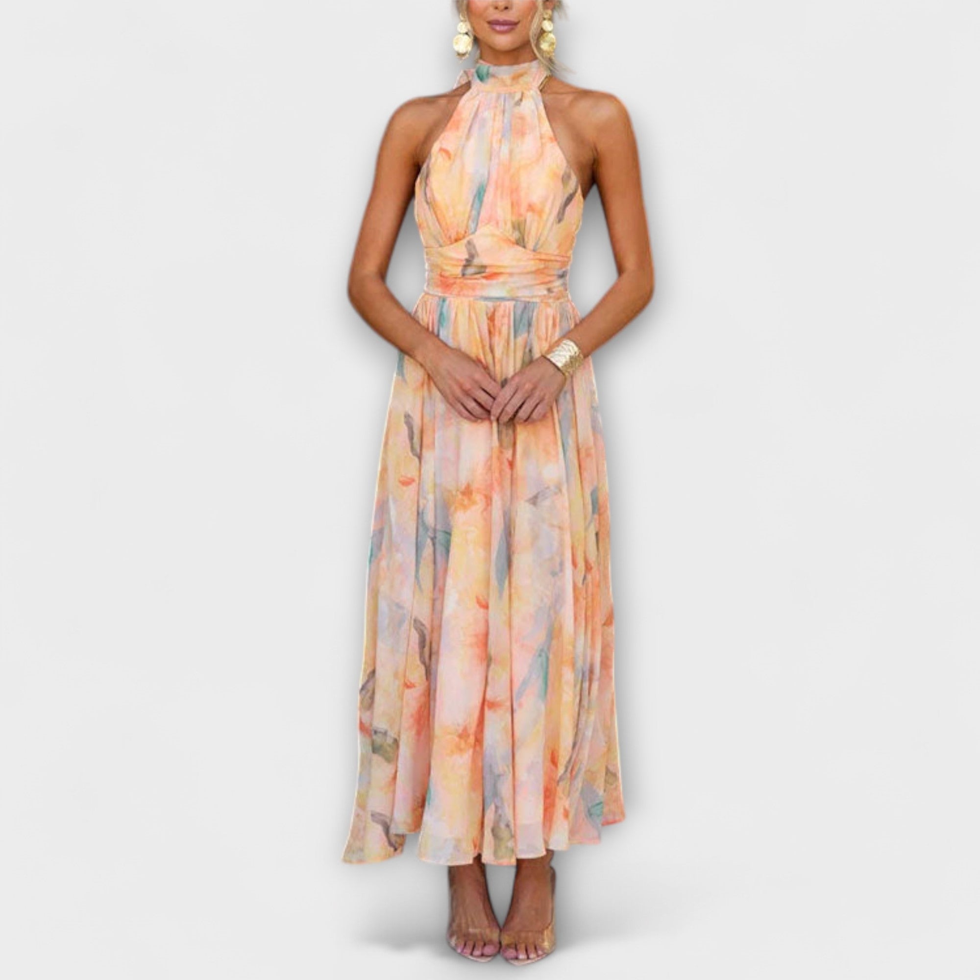 Giulia™ | Abito Lungo con Scollo all'Americana