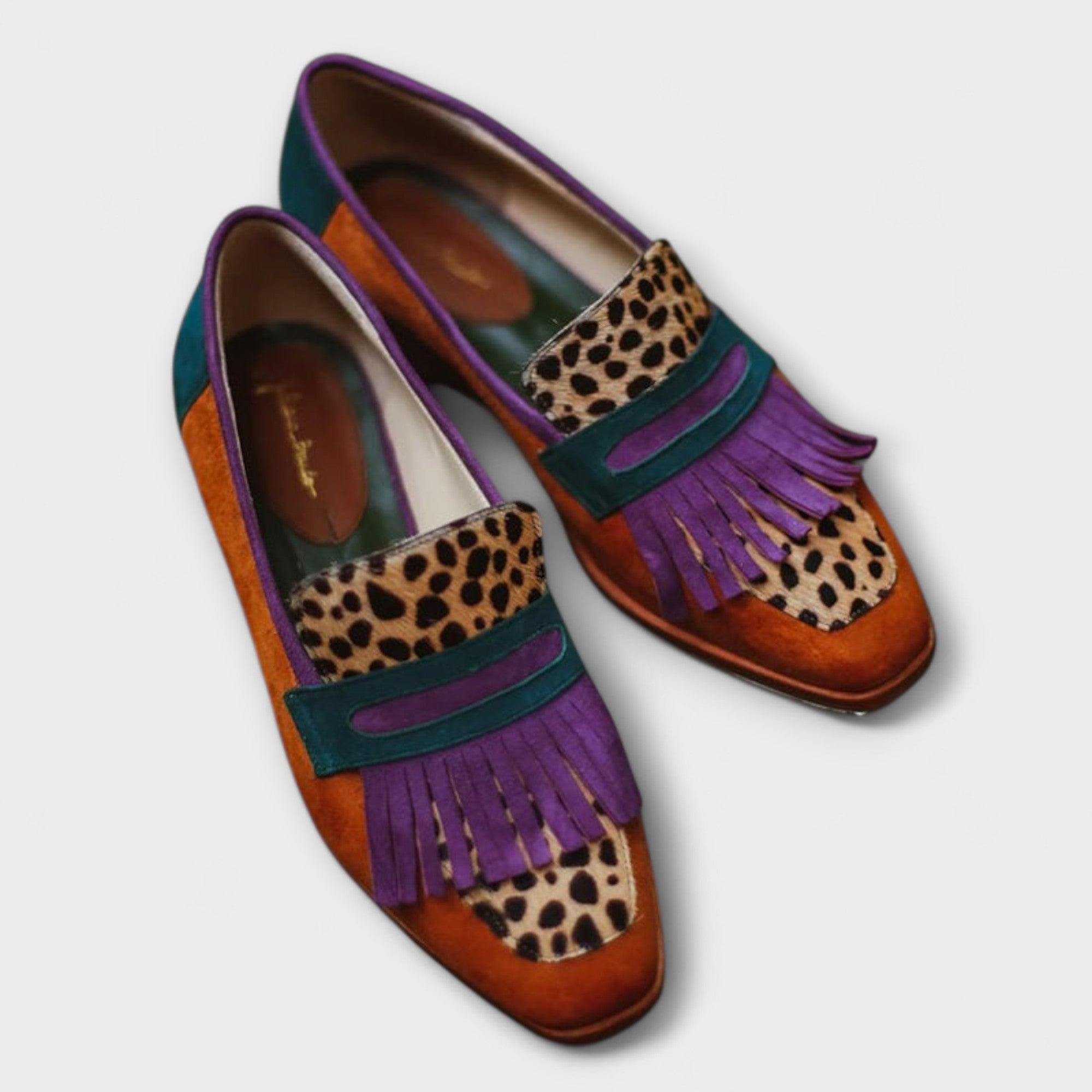 Sofie – Mocassino Bruin met Luipaardprint