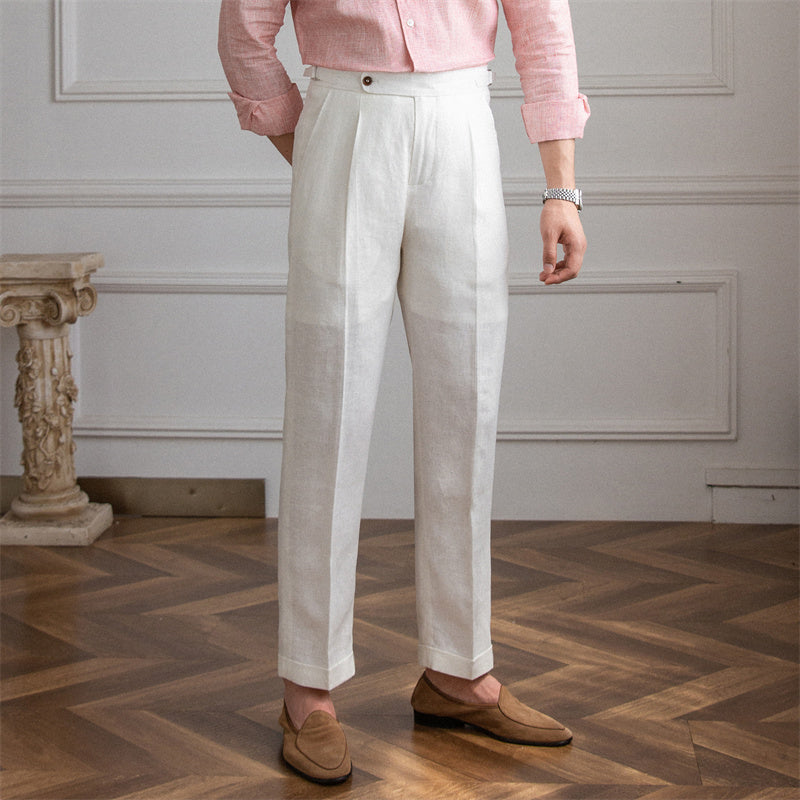 Stil&Co | Linnen broek met plooien