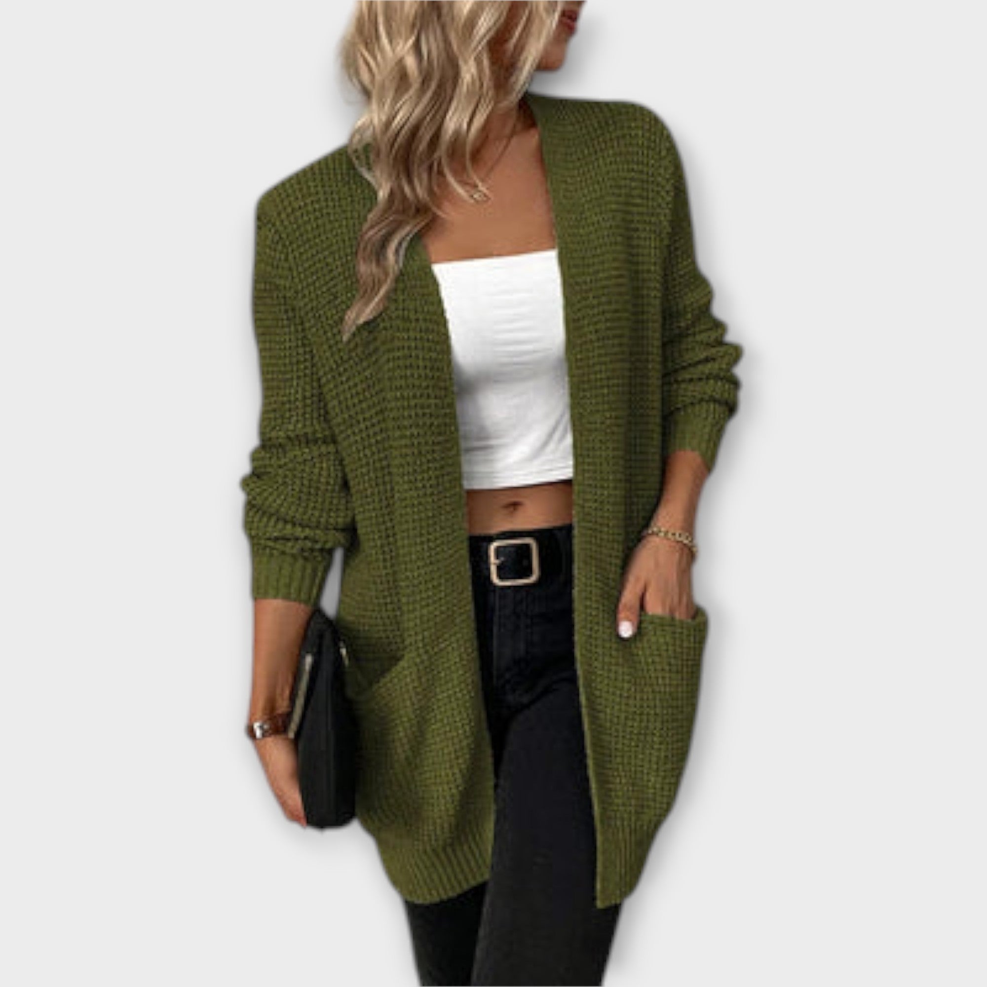 Stil&Co – Casual gebreide cardigan met zakken