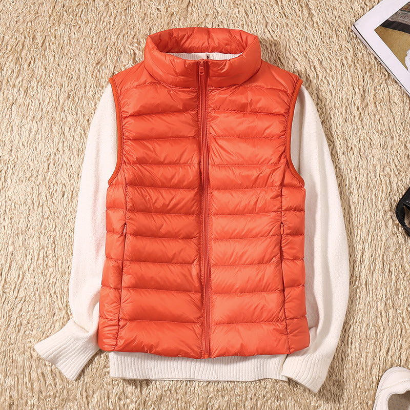 Gonda | Nieuwe Bodywarmer met Witte Donzen Veren
