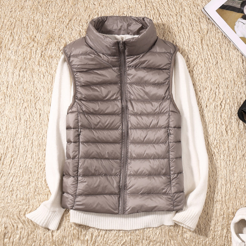 Gonda | Nieuwe Bodywarmer met Witte Donzen Veren